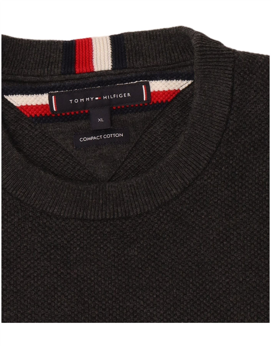Tommy Hilfiger Mens Crew Neck Jumper XL Γκρι βαμβακερό