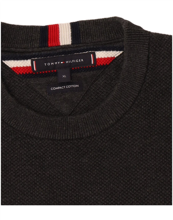 Tommy Hilfiger Mens Crew Neck Jumper XL Γκρι βαμβακερό