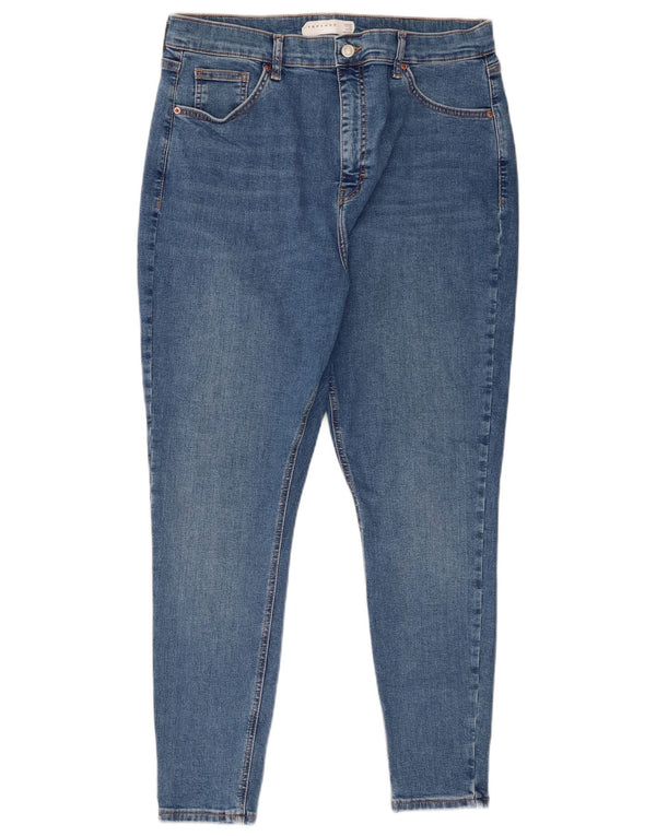 Topshop Γυναικεία Jamie Skinny Jeans UK 16 Large W30 L26 Blue Cotton
