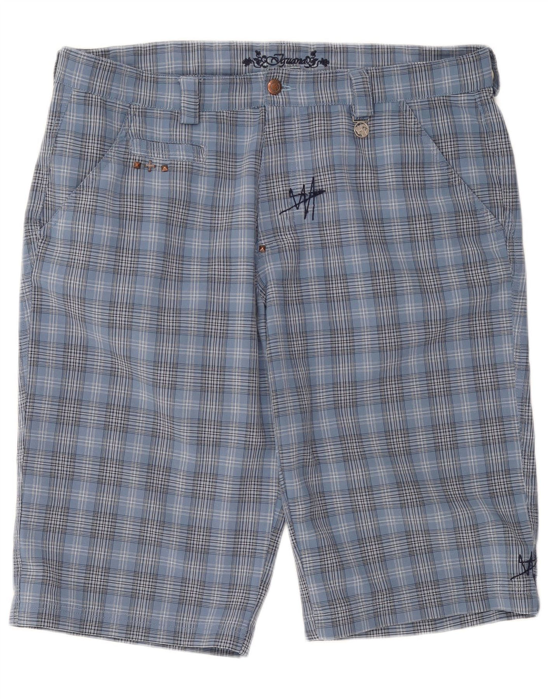 Ανδρικό σορτς Chino IGUANA W36 Large Blue Check Polyester
