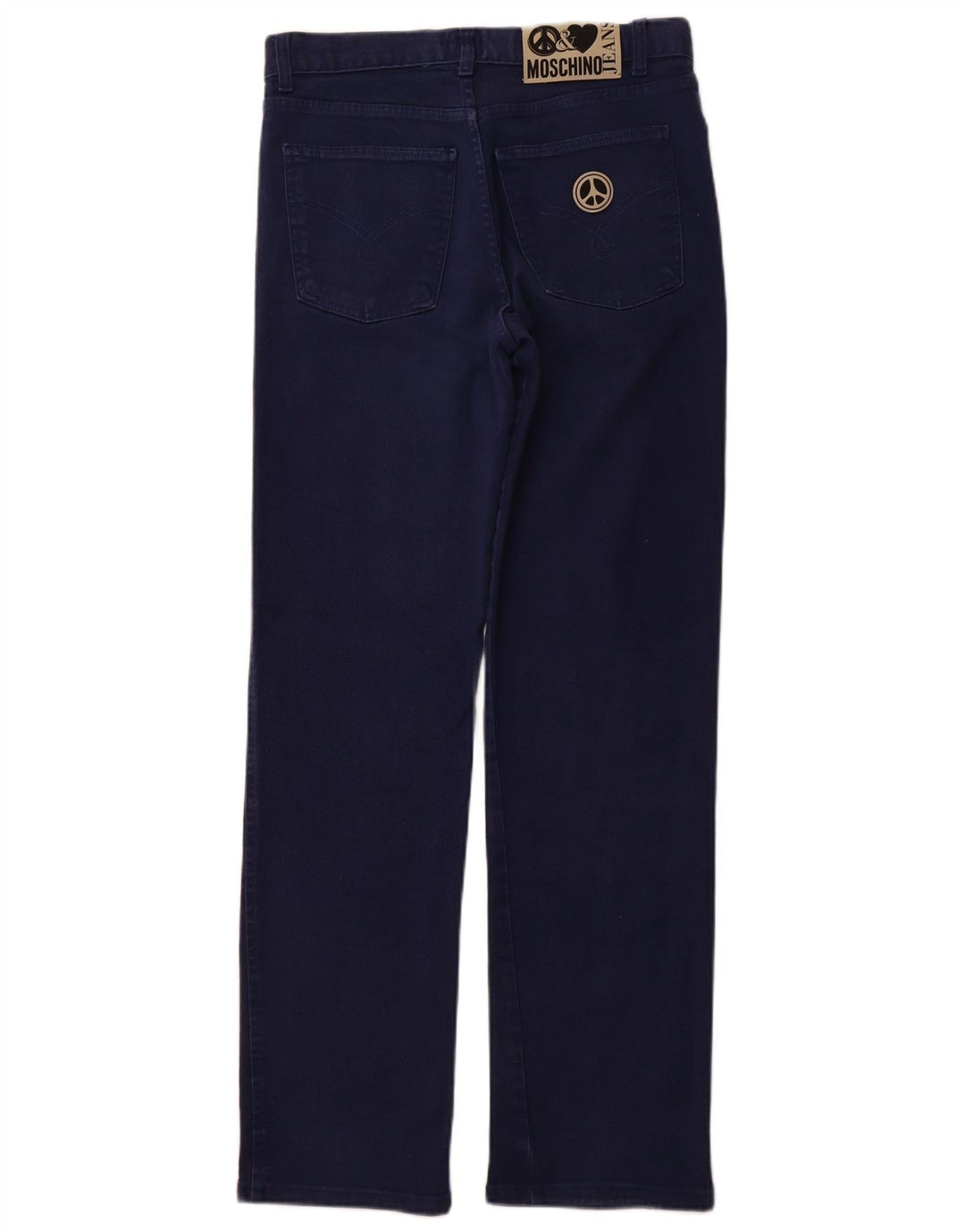 Γυναικείο ψηλόμεσο τζιν MOSCHINO ίσιο W32 L32 Navy Blue Cotton