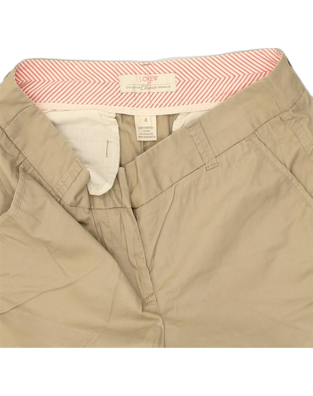 J. CREW Womens Broken In Chino Shorts US 4 Small W30 Beige Cotton | Vintage J. Crew | Thrift | Second-Hand J. Crew | Used Clothing | Messina Hembry 