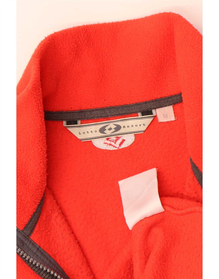 Γυναικείο Lotto Graphic Zip Neck Fleece Jumper UK 14 Medium Orange Polyester