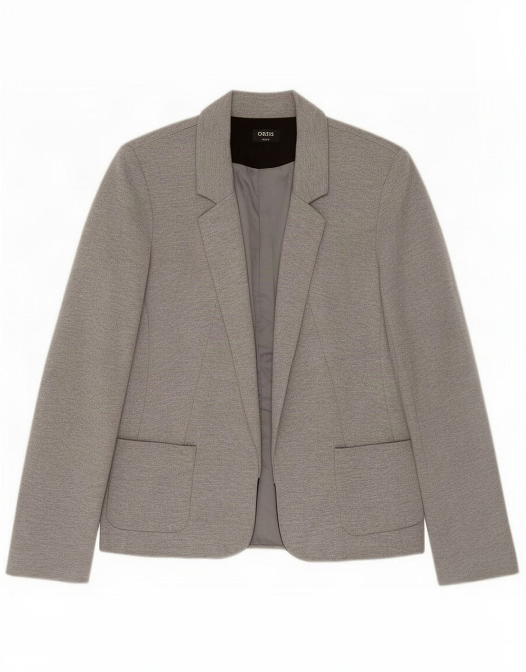 Oasis Γυναικείο Open Blazer Jacket UK 8 Small Grey Polyester