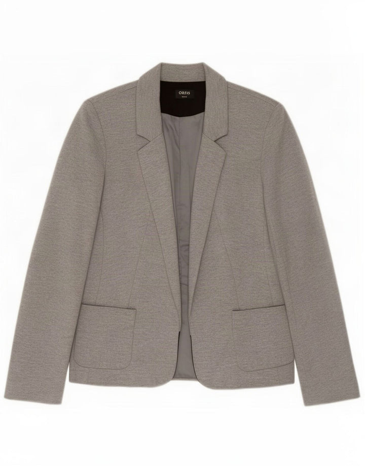 Oasis Γυναικείο Open Blazer Jacket UK 8 Small Grey Polyester