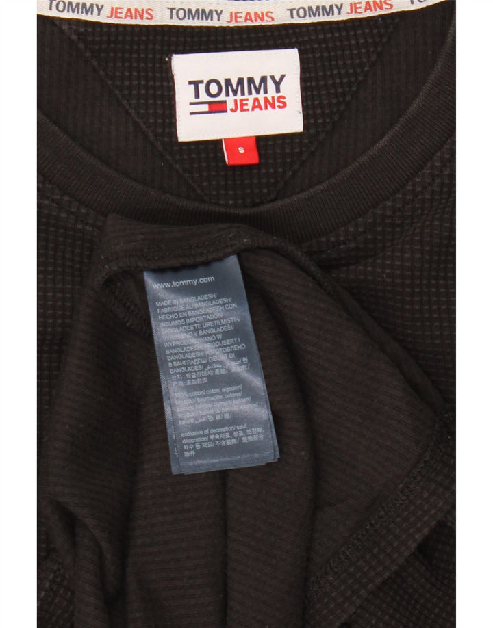 Tommy Hilfiger Ανδρικό μακρυμάνικο μπλουζάκι μικρό μαύρο βαμβακερό