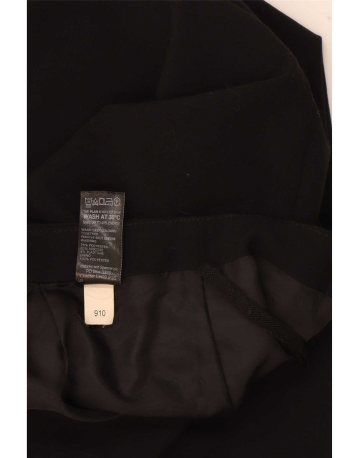Marks & Spencer Γυναικεία Pencil Φούστα UK 16 Large W34 Μαύρο Πολυεστέρας