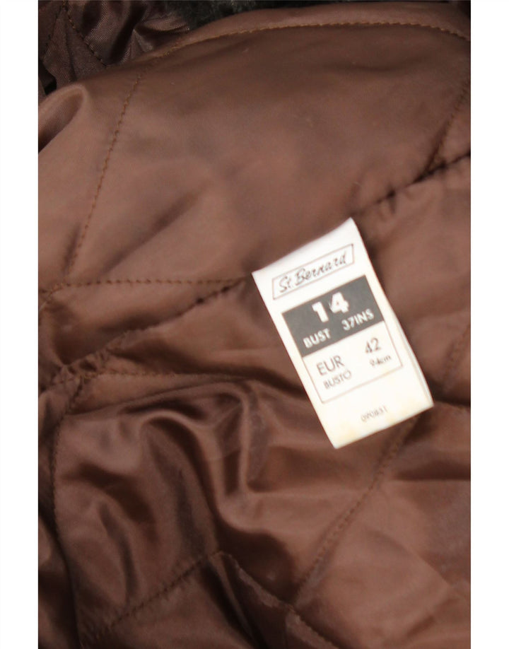 ST. BERNARD Γυναικείο παλτό υπερμεγέθη Suede Windbreaker UK 14 Large Brown