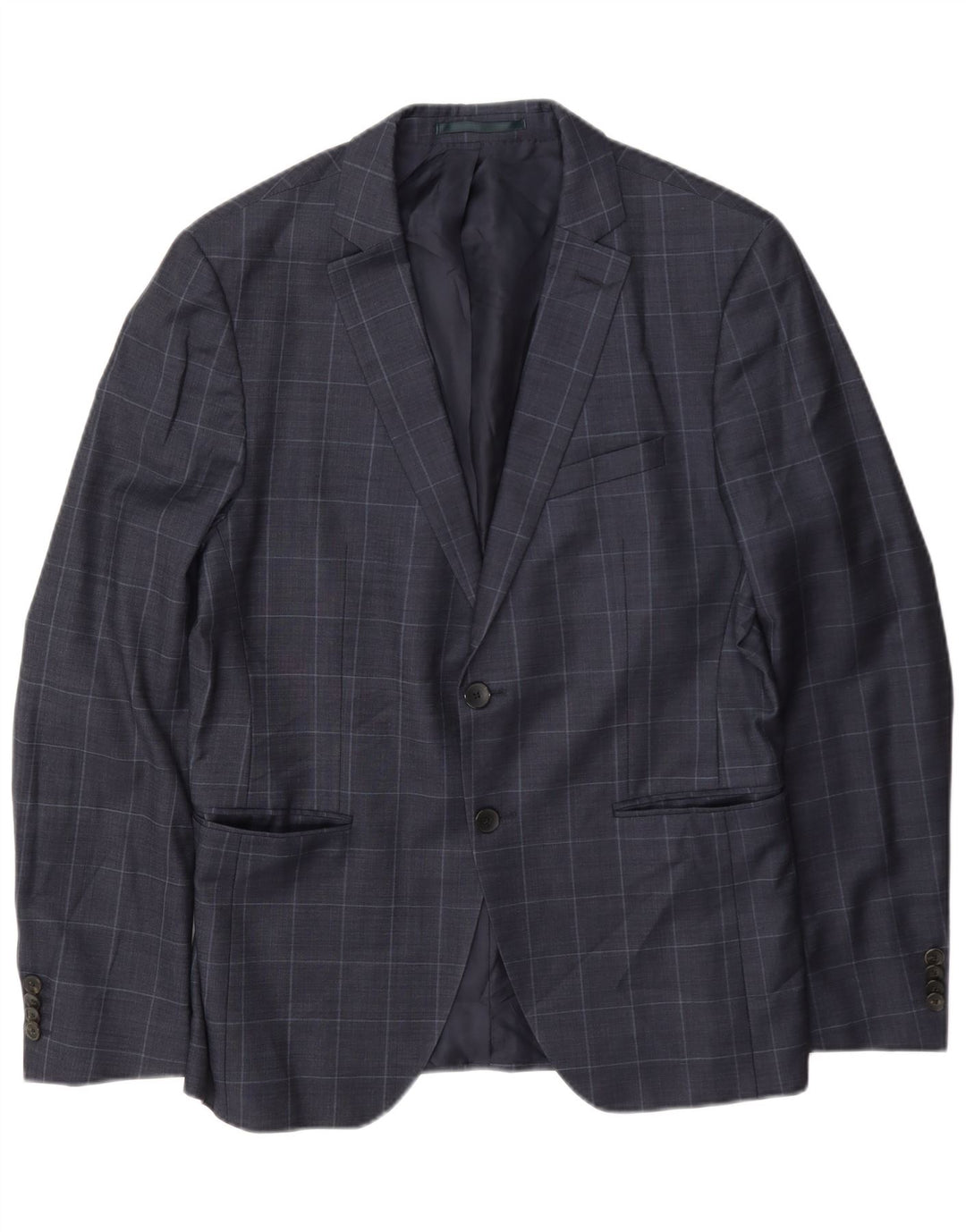 Ανδρικό μπουφάν Hugo Boss με 2 κουμπιά σακάκι UK 50 Large Navy Blue Check