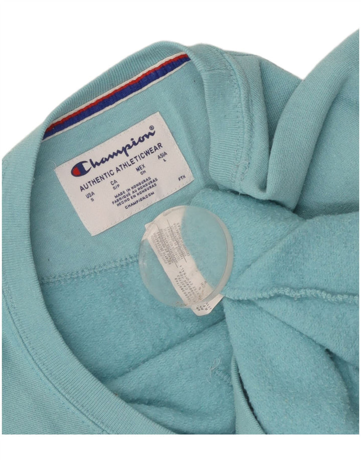 Champion Γυναικείο Γραφικό Φούτερ Jumper UK 10 Small Blue Polyester
