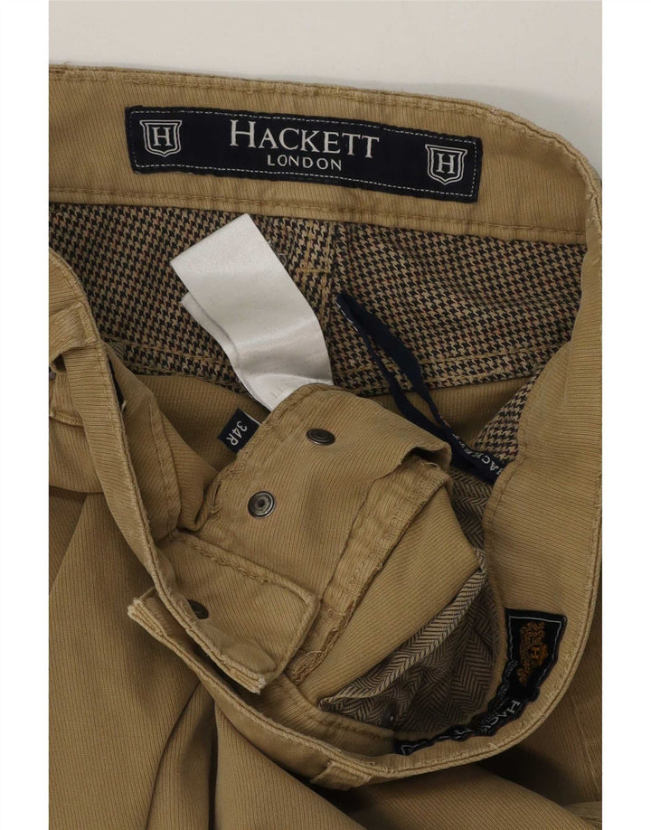 Hackett Ανδρικό Slim Casual Παντελόνι W34 L32 Χακί Βαμβακερό