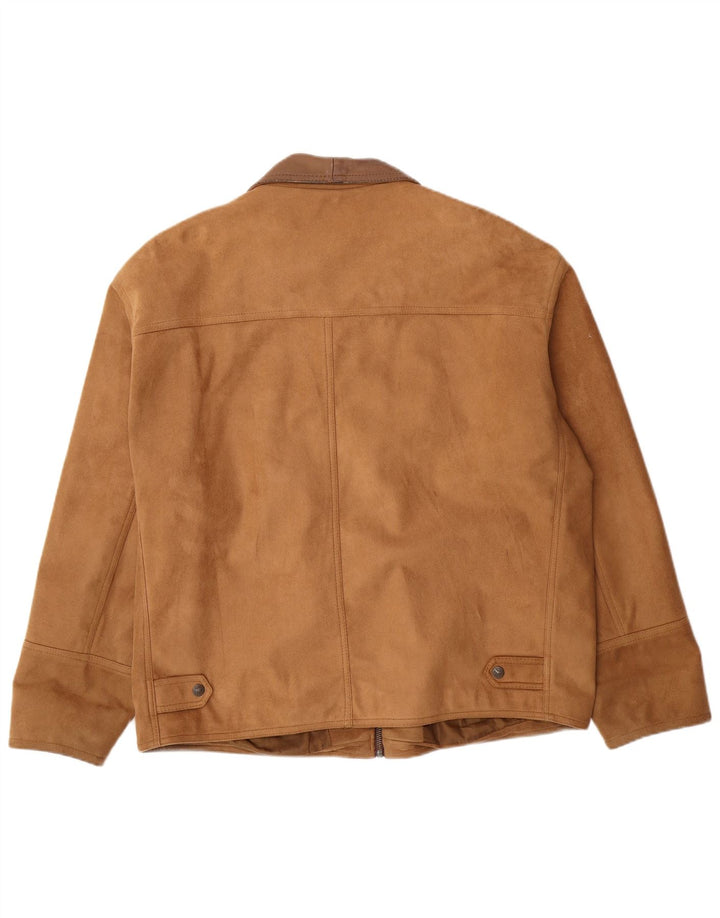 EMPORIO E.G.A Ανδρικό Suede Bomber Jacket UK 42 XL Beige