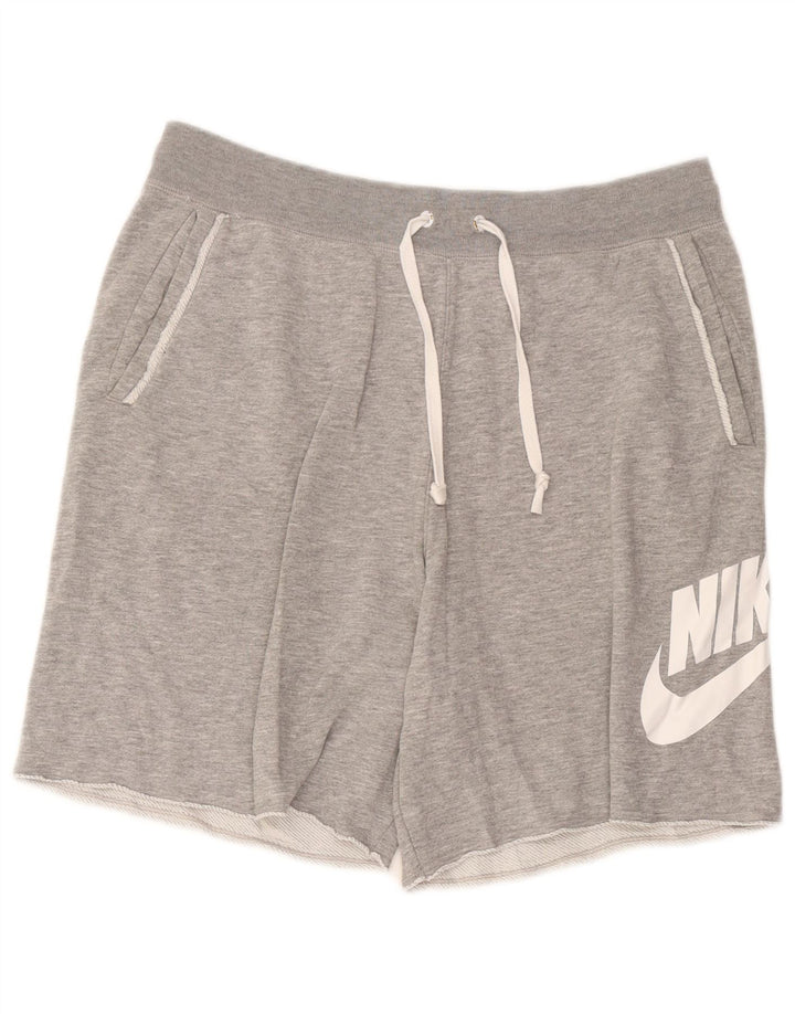 Ανδρικό γραφικό αθλητικό σορτς Nike, μεγάλο γκρι βαμβακερό
