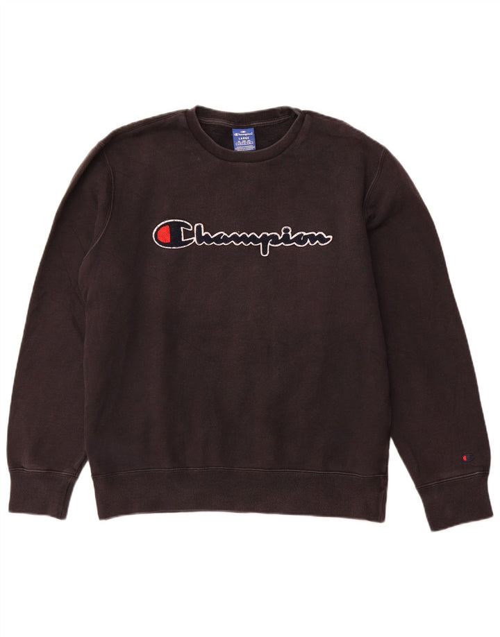 CHAMPION Ανδρικό γραφικό φούτερ Jumper Large Μαύρο