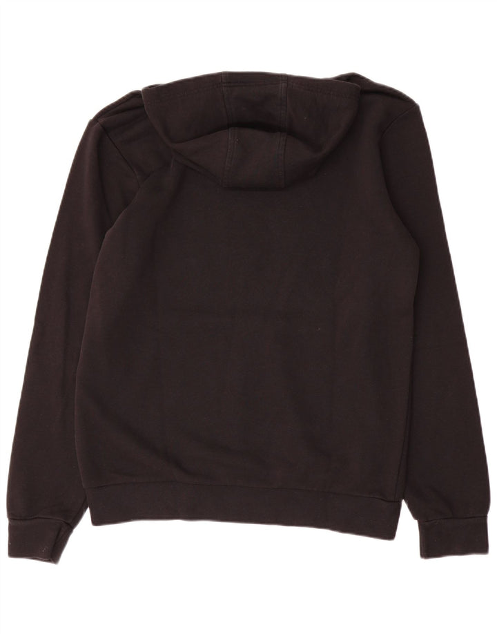 ADIDAS Boys Graphic Hoodie Jumper 15-16 Years Black Cotton