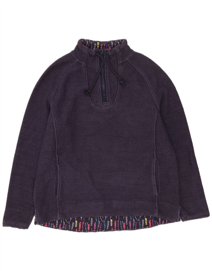 Weird Fish Γυναικεία φούτερ με φερμουάρ Jumper UK 16 Large Navy Blue Cotton