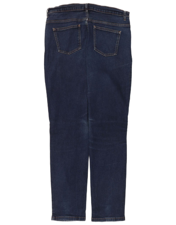 Marks & Spencer Γυναικεία κανονικά ίσια τζιν UK 16 Large W34 L28 Navy Blue