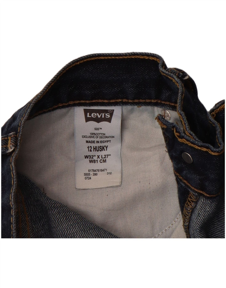 LEVI'S Womens 505 Straight Jeans W32 L27 Blue Cotton