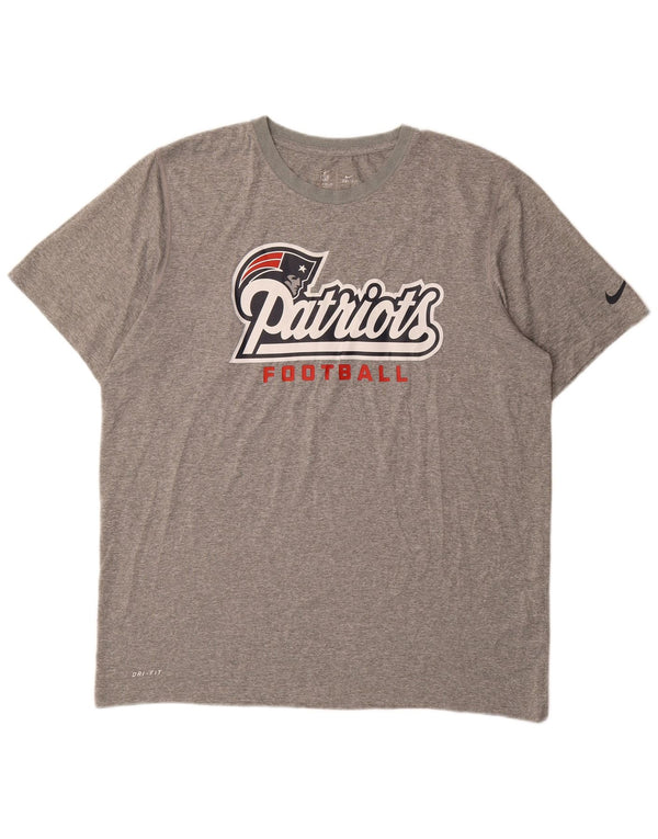 Ανδρικό γραφικό μπλουζάκι Nike New England Patriots Top XL Grey Flecked