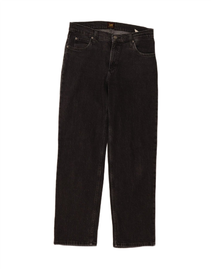 LEE Womens Jane Straight Jeans W28 L31 Black Cotton
