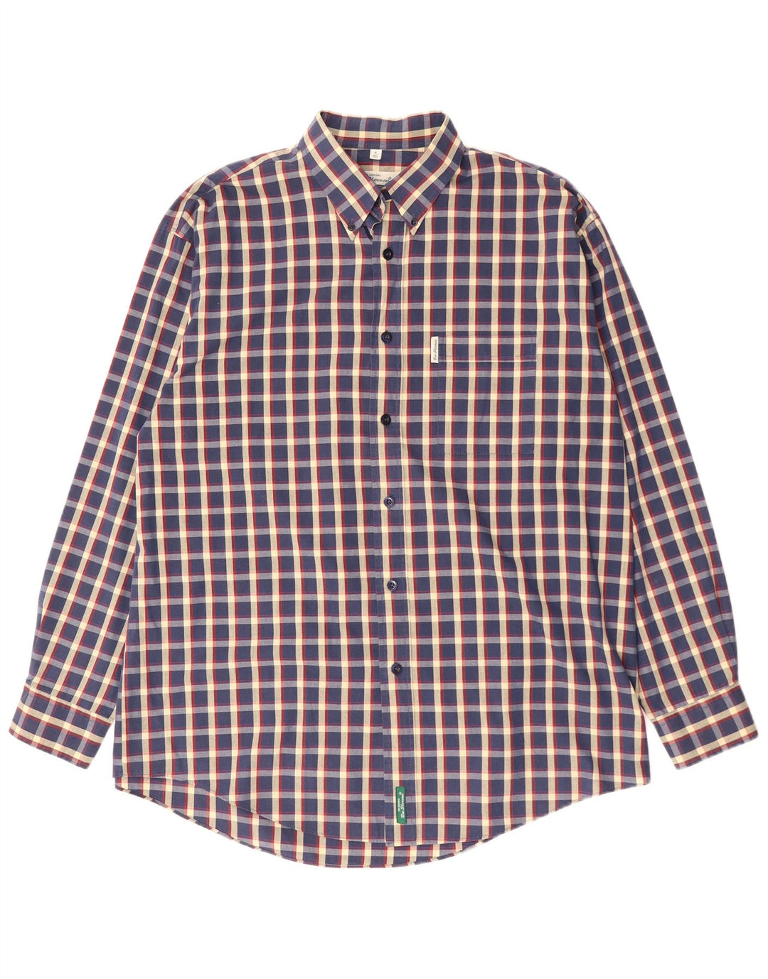 Ανδρικό πουκάμισο St. Bernard XL Navy Blue Check Polyester
