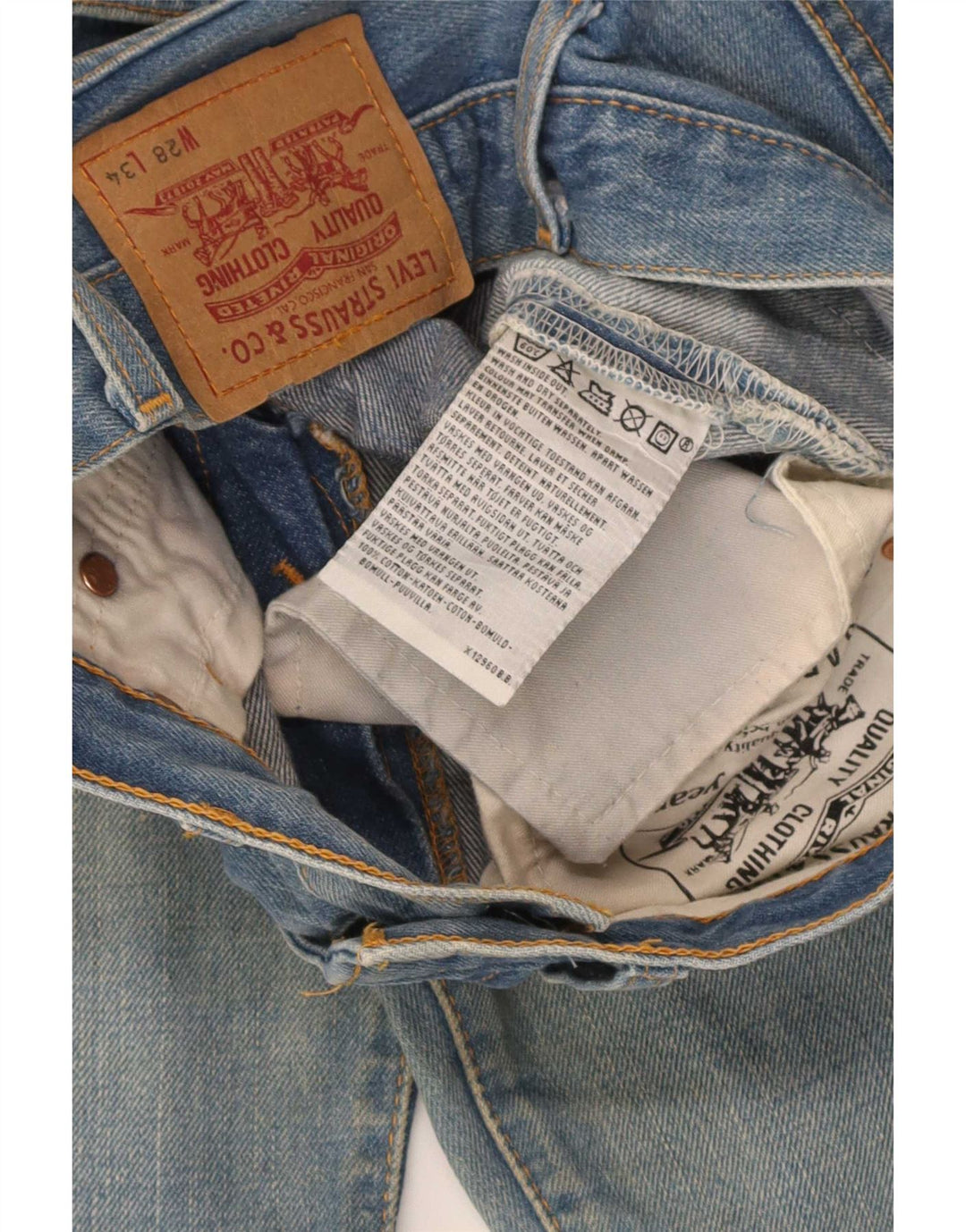 Ανδρικό ψηλόμεσο τζιν Levi's W28 L34 Μπλε βαμβακερό
