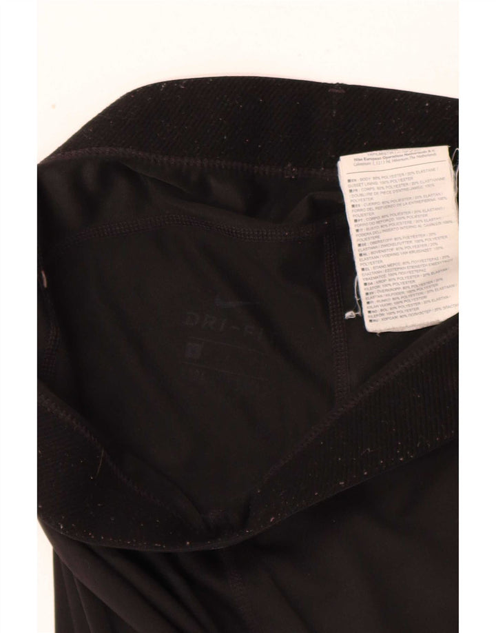 Γυναικεία Nike Dri Fit Graphic κολάν UK 10 Small Black Polyester
