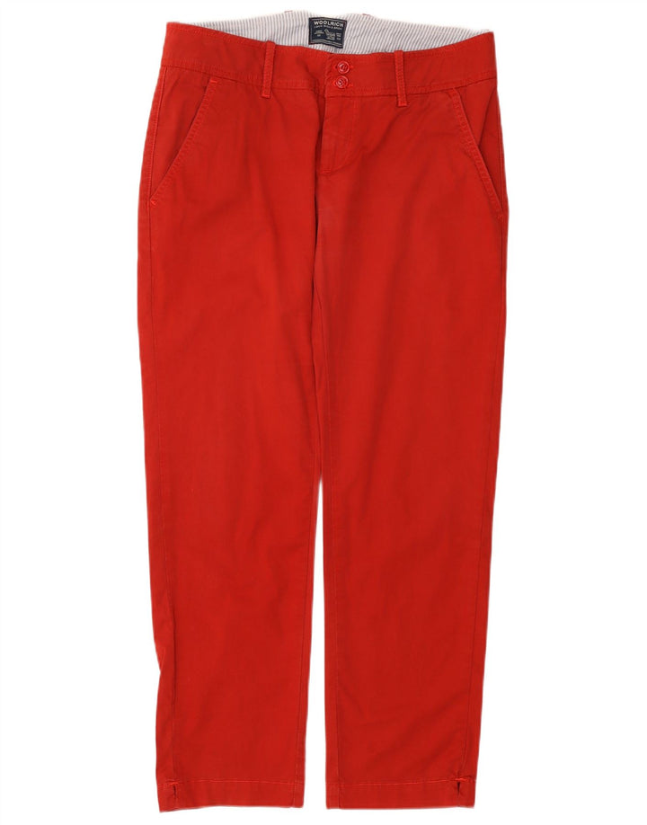 Woolrich Γυναικείο ίσιο παντελόνι Chino W30 L27 Κόκκινο
