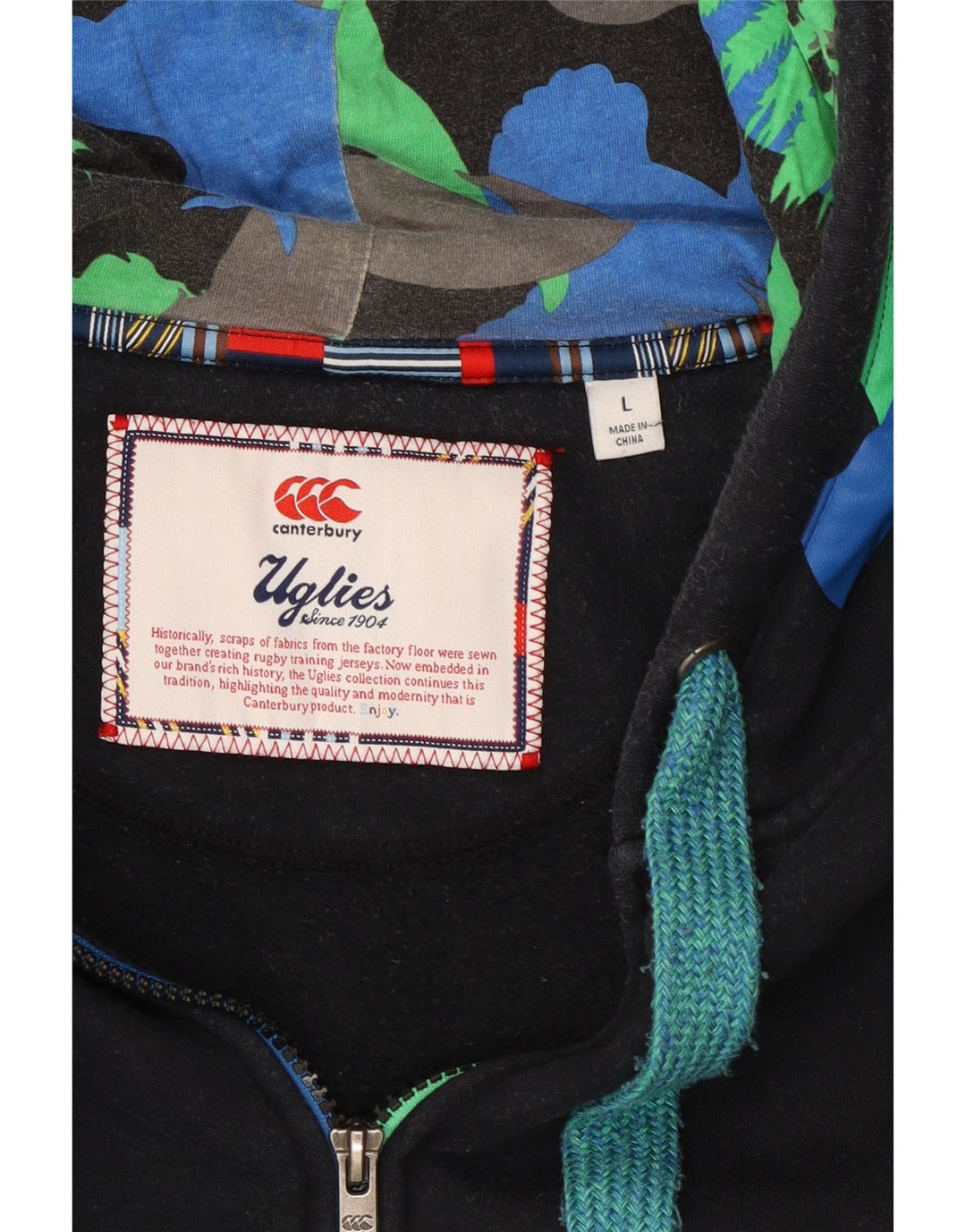 Ανδρικό πουλόβερ Canterbury Zip Hoodie Μεγάλο Μαύρο Καμουφλάζ