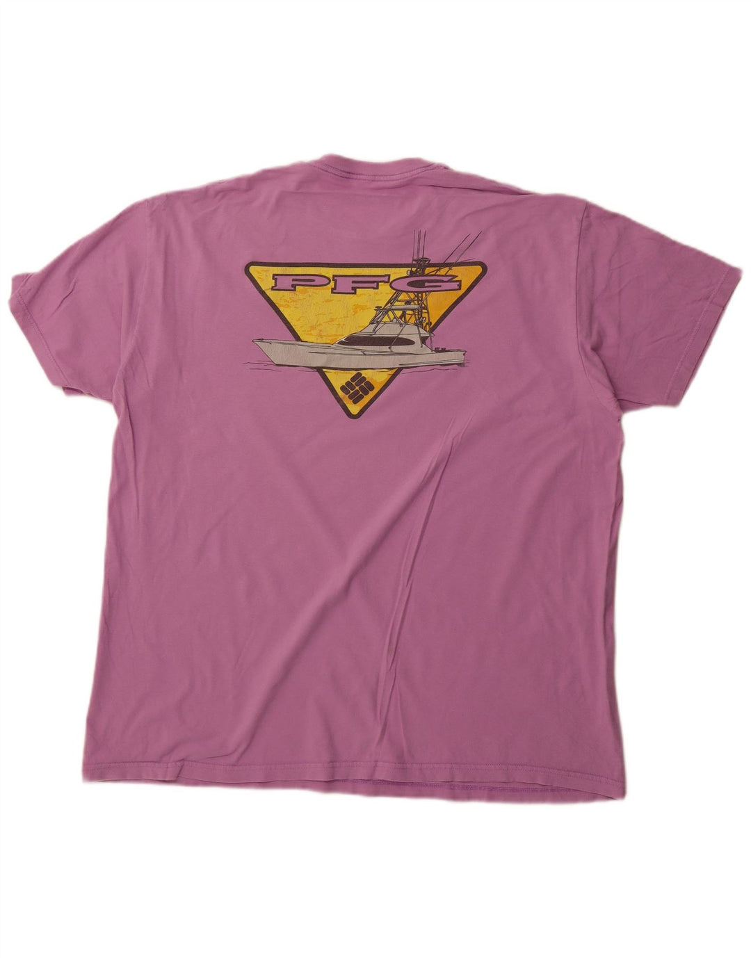 COLUMBIA Ανδρικό γραφικό T-Shirt Top 2XL Μωβ βαμβακερό