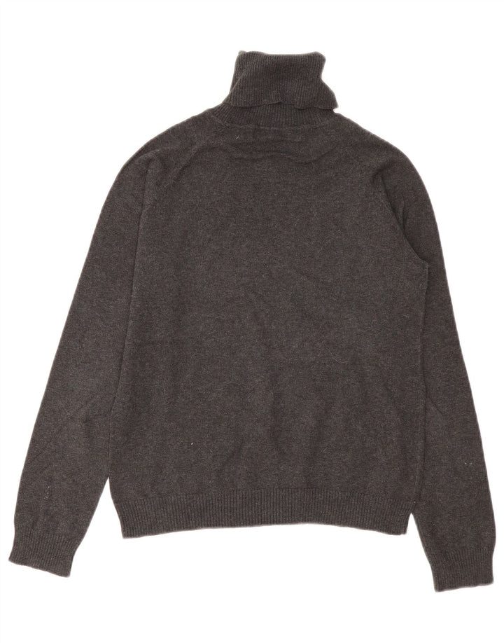Zara Γυναικείο πουλόβερ με ρολό λαιμόκοψη UK 14 Large Grey
