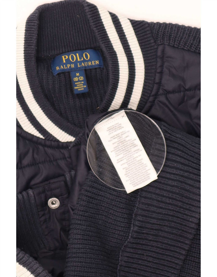 Polo Ralph Lauren Boys Varsity Jacket 8-9 Years Medium Navy Blue