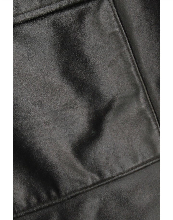 La Griffe Γυναικείο Δερμάτινο Παλτό IT 54 3XL Μαύρο Δερμάτινο