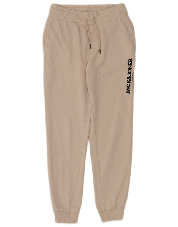 Jack & Jones Ανδρική αθλητική φόρμα γραφικών Παντελόνι Joggers Μικρό από λευκό βαμβακερό