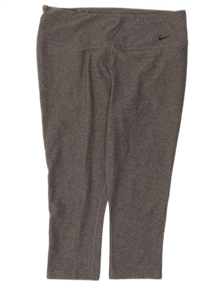 Γυναικεία κολάν Nike Dri Fit Capri UK 16 Large Grey Polyester