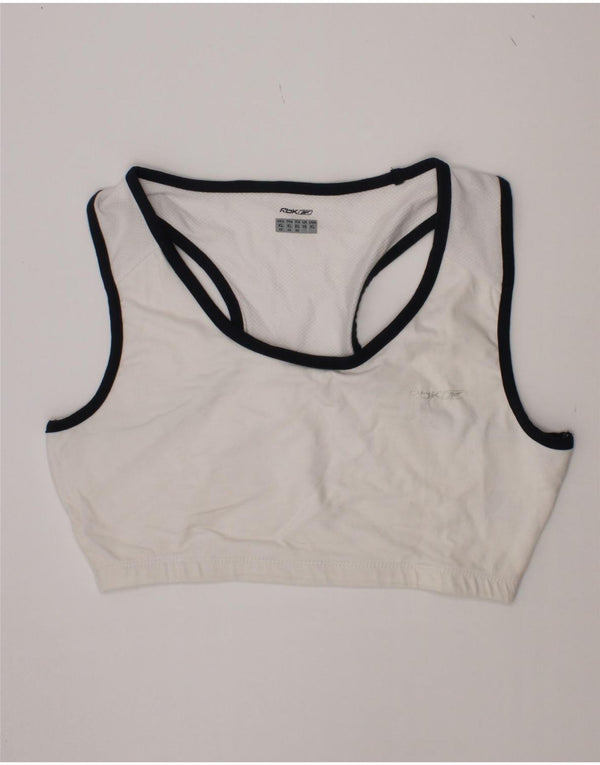 Γυναικείο αθλητικό σουτιέν Reebok Top UK 16 Large White Cotton Sports