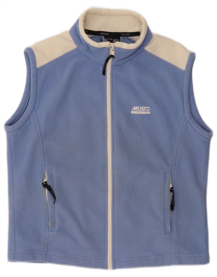 Musto Boys Fleece Gilet 11-12 ετών Medium Blue Colorblock Πολυεστέρας