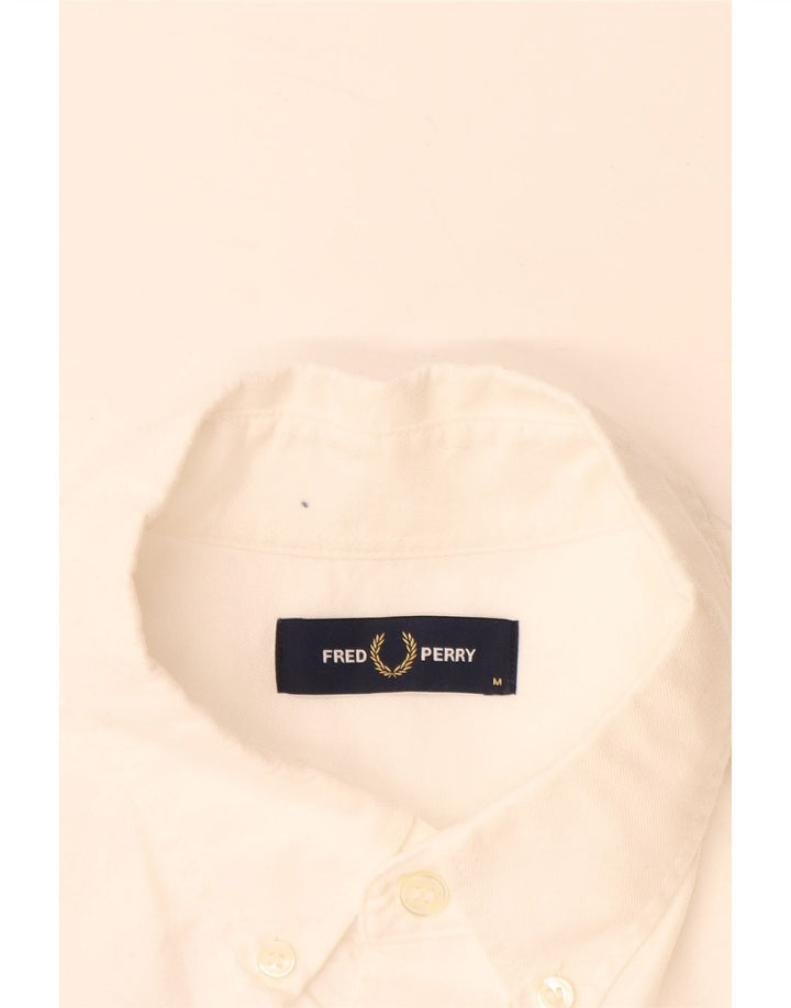 Ανδρικό πουκάμισο FRED PERRY, μεσαίο λευκό βαμβακερό