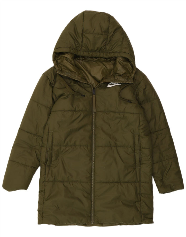Γυναικείο παλτό Nike Graphic με αναστρέψιμη επένδυση UK 14 Medium Khaki Polyester