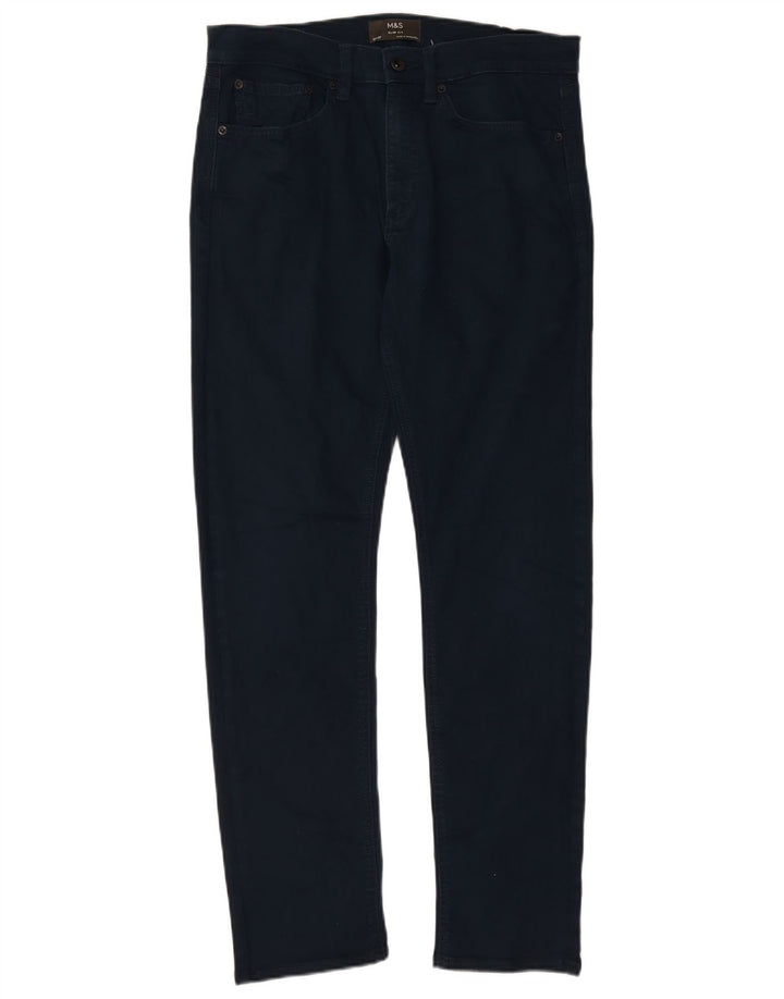 Ανδρικό Slim Jeans Marks & Spencer W32 L31 Blue Cotton