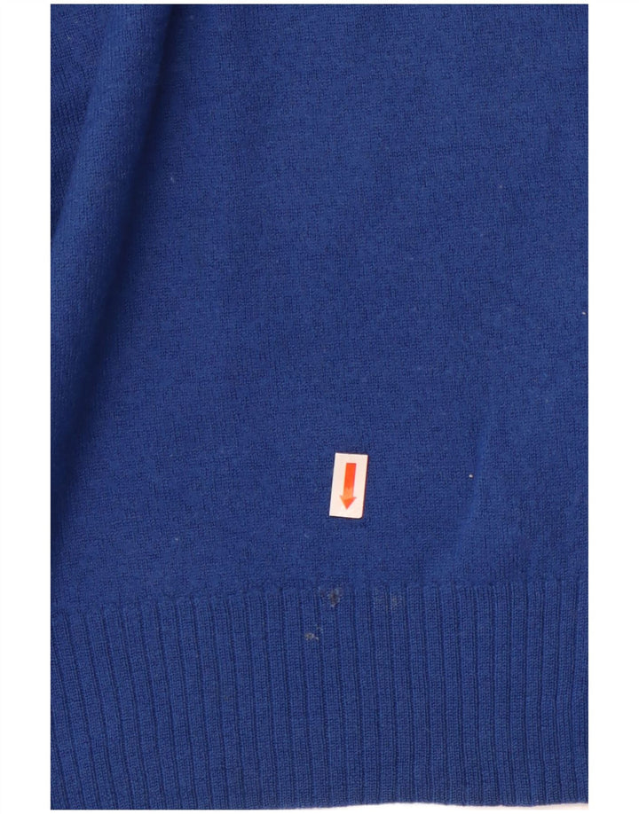 Marks & Spencer Γυναικείο αυτόγραφο πουλόβερ με λαιμόκοψη με V λαιμόκοψη UK 16 μεγάλο μπλε