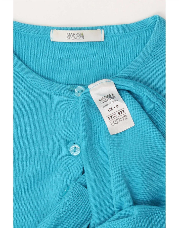 Marks & Spencer Γυναικείο πουλόβερ ζακέτα UK 8 Μικρό Τυρκουάζ Ακρυλικό