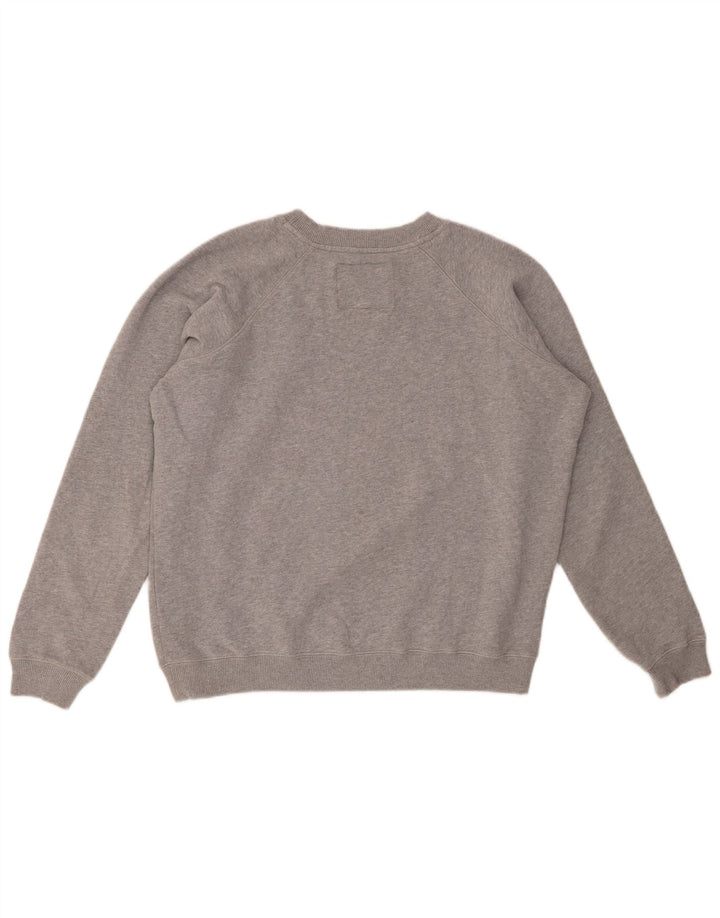 JACK WILLS Γυναικείο φούτερ μεγάλου μεγέθους Jumper UK 12 Μεσαίο γκρι βαμβακερό