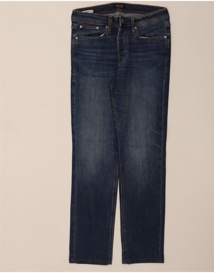 JACK & JONES Mens Tim Straight Jeans W30 L30 Blue Cotton Vintage Jack & Jones and Second-Hand Jack & Jones from Messina Hembry 