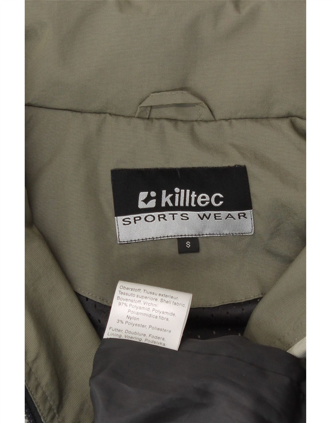Killtec Ανδρικό μπουφάν βροχής με κουκούλα UK 36 Small Green Polyamide