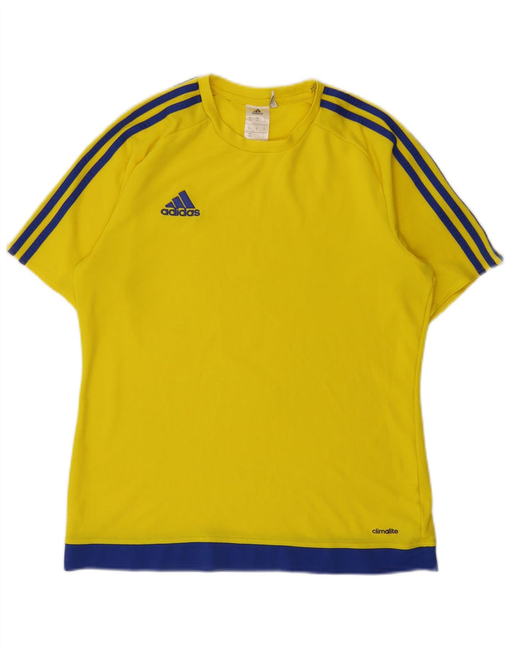 Ανδρικό T-Shirt Climalite Adidas Top Medium Yellow Colourblock