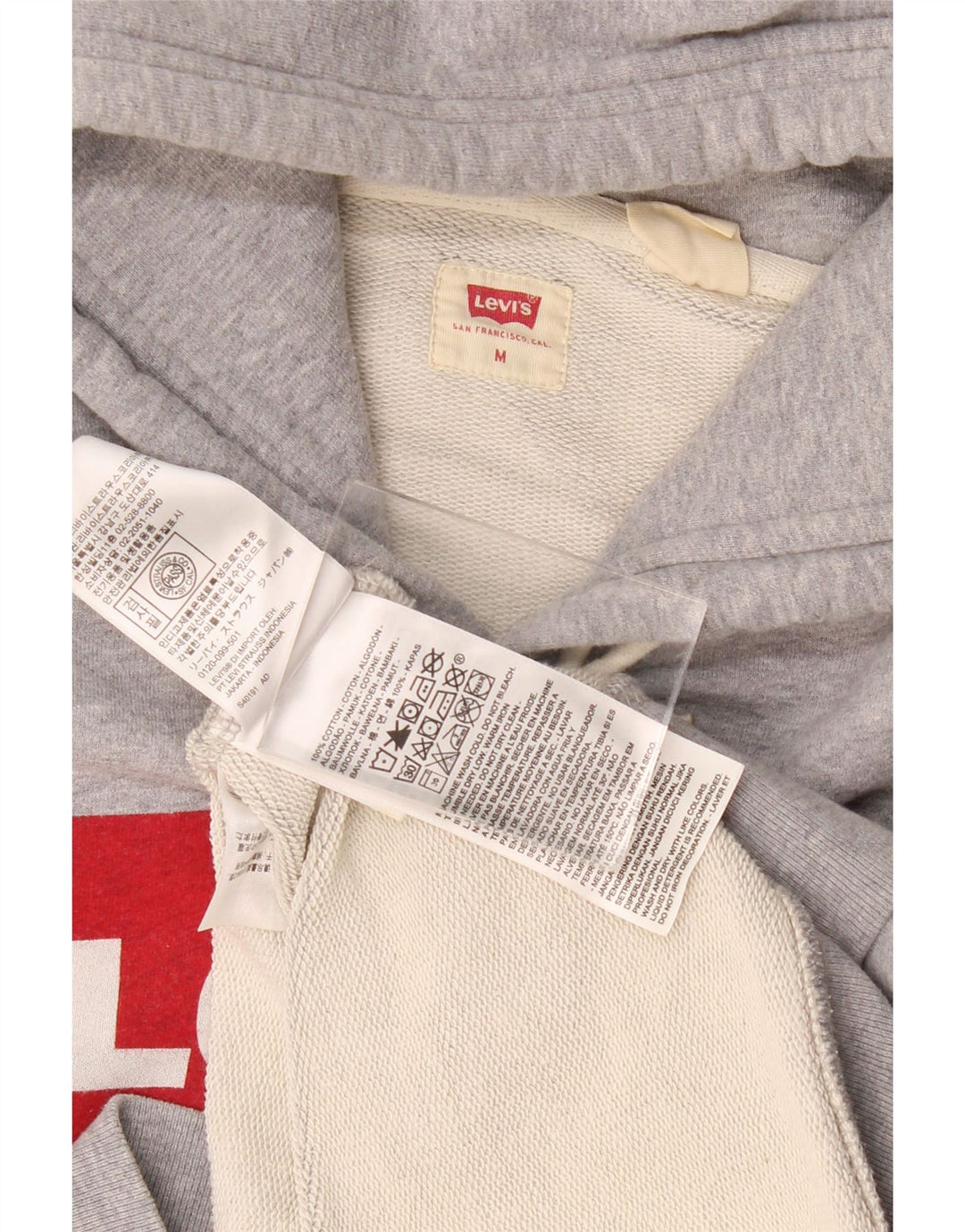 Ανδρικό γραφικό κουκούλα Levi's Βαμβακερό μεσαίο γκρι