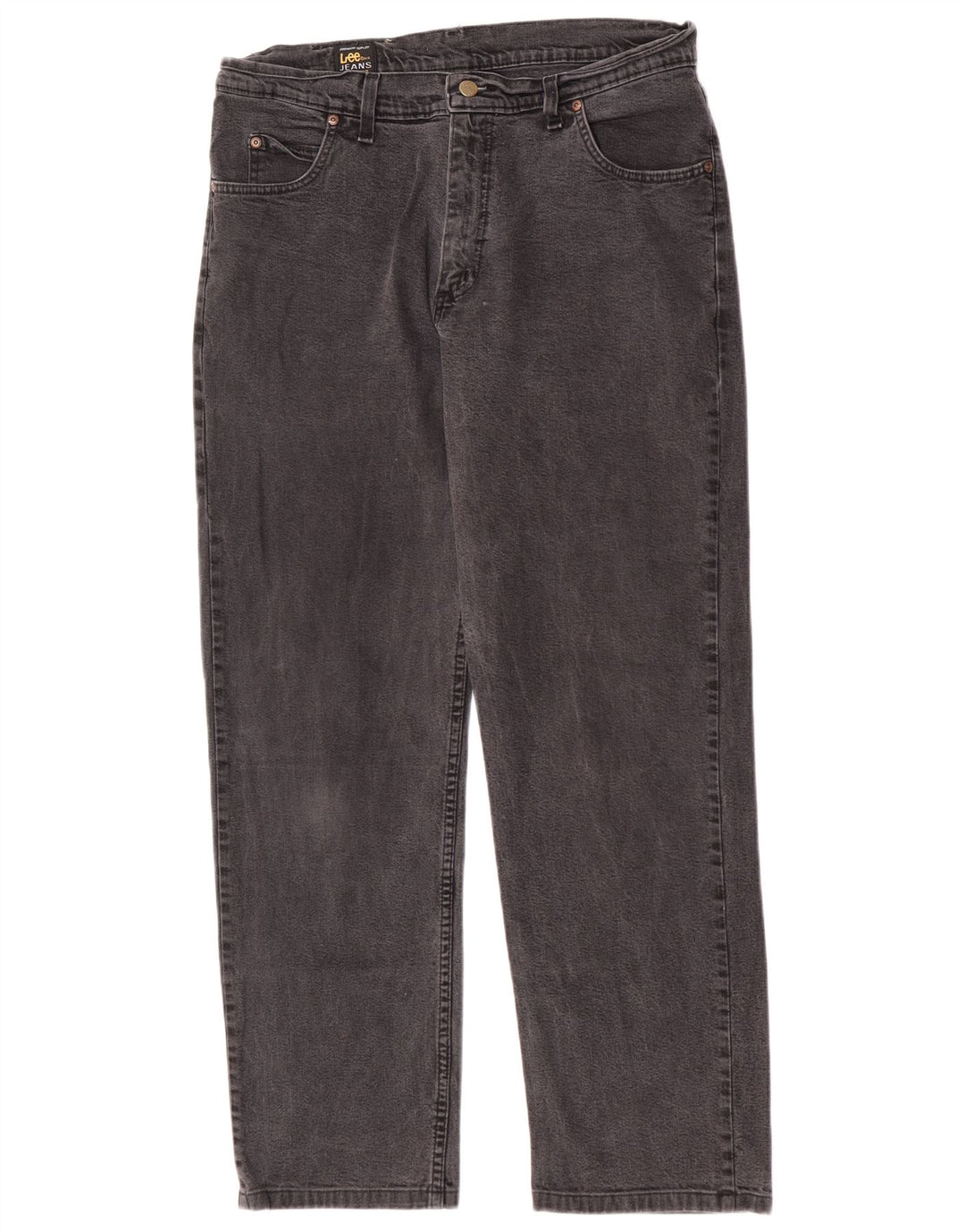 Lee Mens Brooklyn Straight Jeans W36 L30 Γκρι βαμβακερό