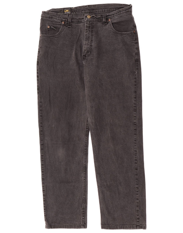 Lee Mens Brooklyn Straight Jeans W36 L30 Γκρι βαμβακερό