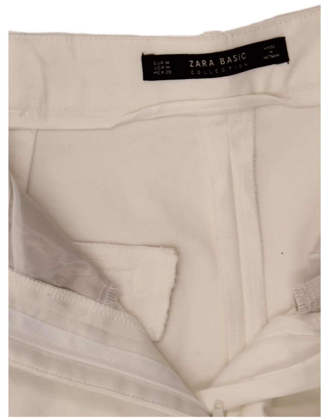 Zara Γυναικείο Ψηλόμεσο Σορτς Chino Medium W28 Λευκό